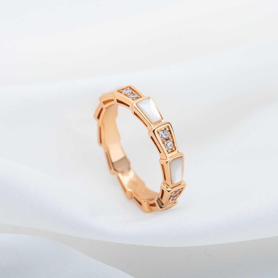 [Love Lucky]SERPENTI RING PINK GOLD DIAMOND MOP 3MM