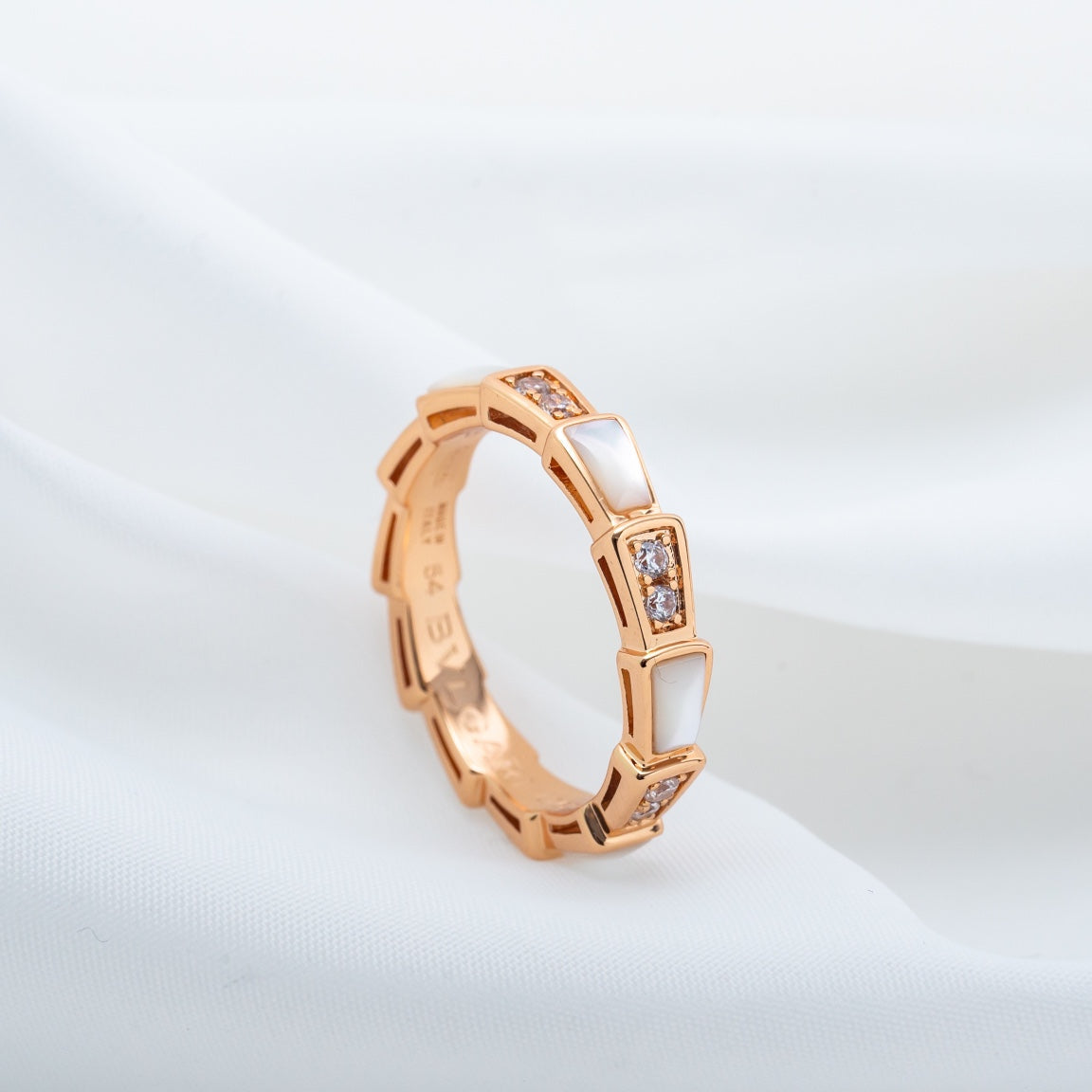 [Love Lucky]SERPENTI RING PINK GOLD DIAMOND MOP 3MM