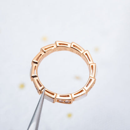 [Love Lucky]SERPENTI RING PINK GOLD DIAMOND MOP 3MM