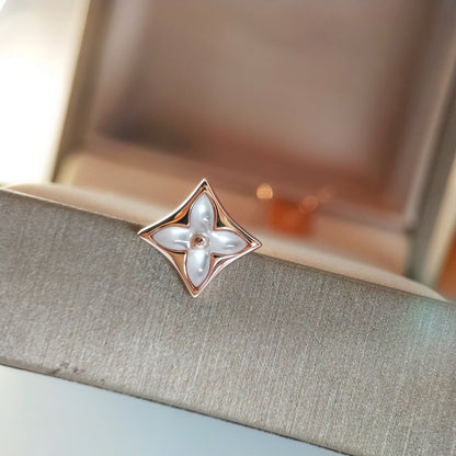 [Love Lucky]STAR MOP PINK GOLD EARRINGS