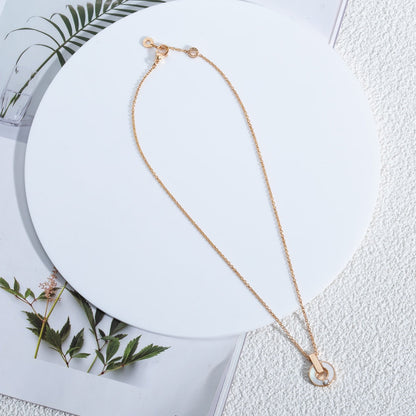 [Love Lucky]GARI NECKLACE PINK GOLD MOP
