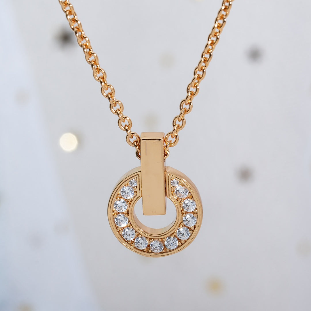[Love Lucky]GARI NECKLACE PINK GOLD DIAMOND