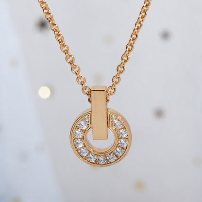 [Love Lucky]GARI NECKLACE PINK GOLD DIAMOND