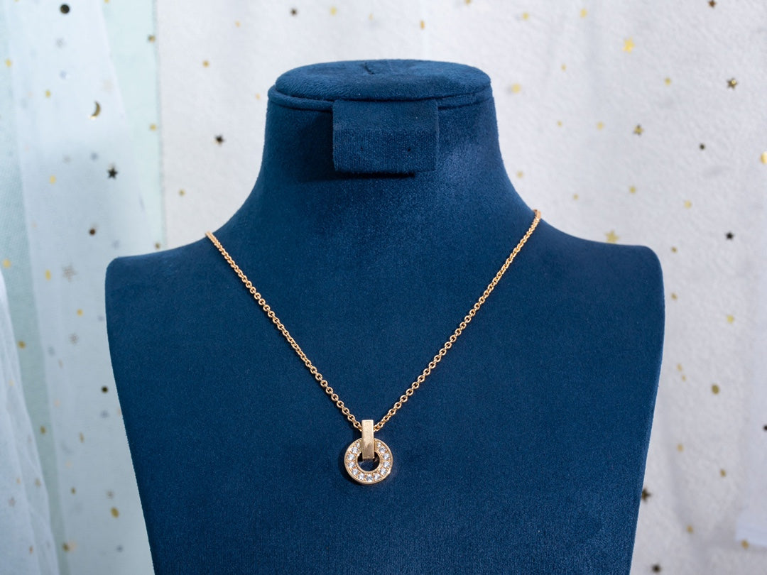 [Love Lucky]GARI NECKLACE PINK GOLD DIAMOND