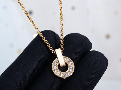 [Love Lucky]GARI NECKLACE PINK GOLD DIAMOND