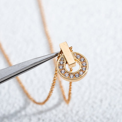 [Love Lucky]GARI NECKLACE PINK GOLD DIAMOND