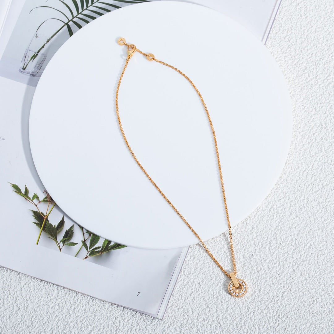 [Love Lucky]GARI NECKLACE PINK GOLD DIAMOND