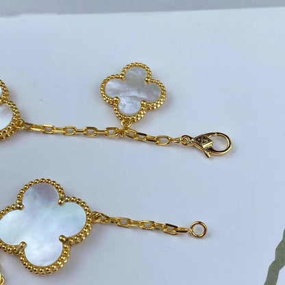 [Love Lucky]MAGIC CLOVER MOP GOLD BRACELET 5 MOTIFS