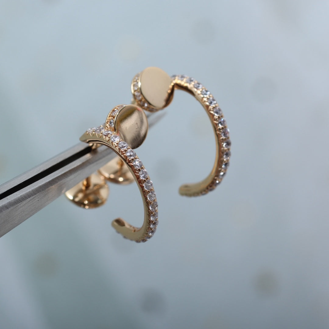 [Love Lucky]JUSTE EARRINGS 12.75MM PINK GOLD DIAMOND