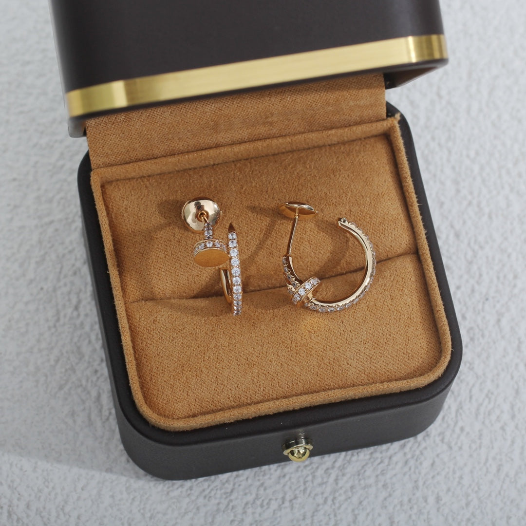 [Love Lucky]JUSTE EARRINGS 12.75MM PINK GOLD DIAMOND