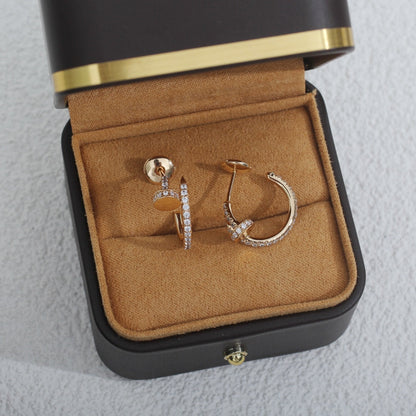 [Love Lucky]JUSTE EARRINGS 12.75MM PINK GOLD DIAMOND