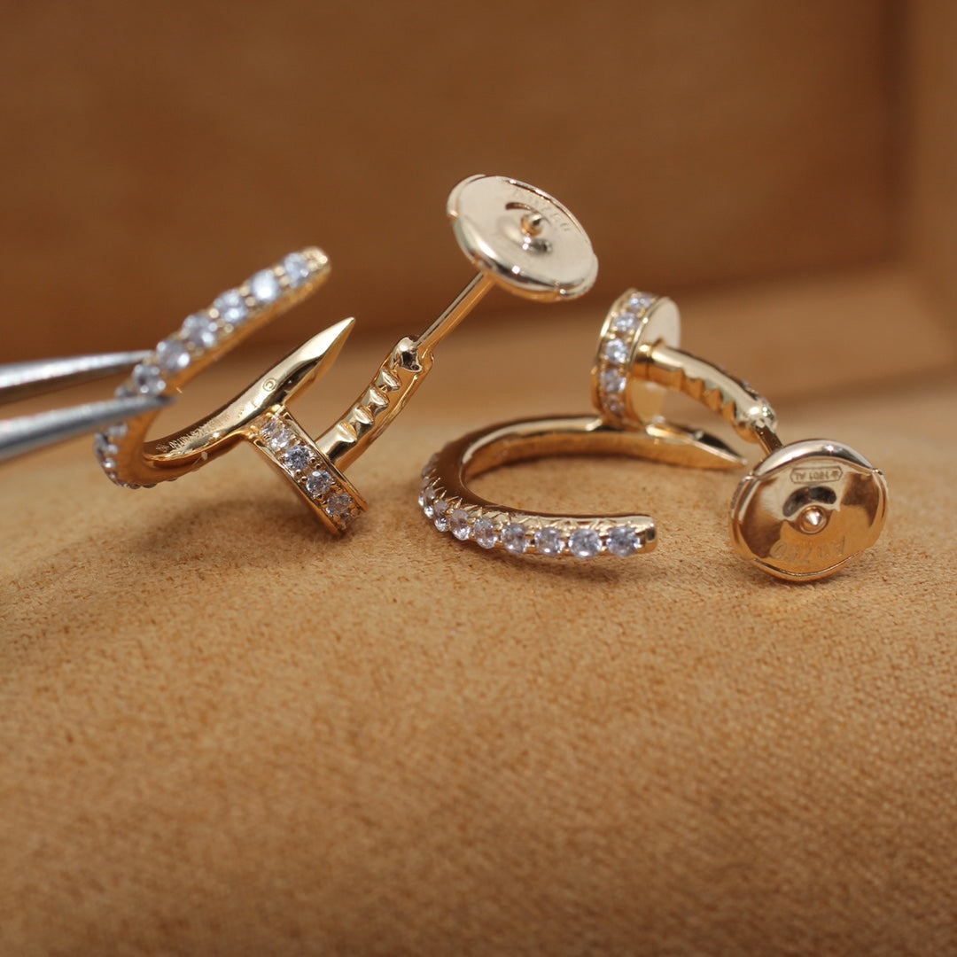 [Love Lucky]JUSTE EARRINGS 12.75MM PINK GOLD DIAMOND