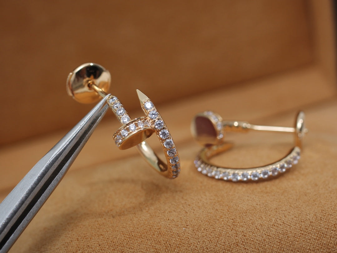 [Love Lucky]JUSTE EARRINGS 12.75MM PINK GOLD DIAMOND