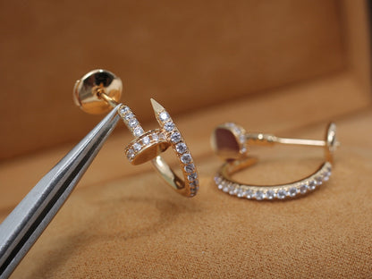 [Love Lucky]JUSTE EARRINGS 12.75MM PINK GOLD DIAMOND