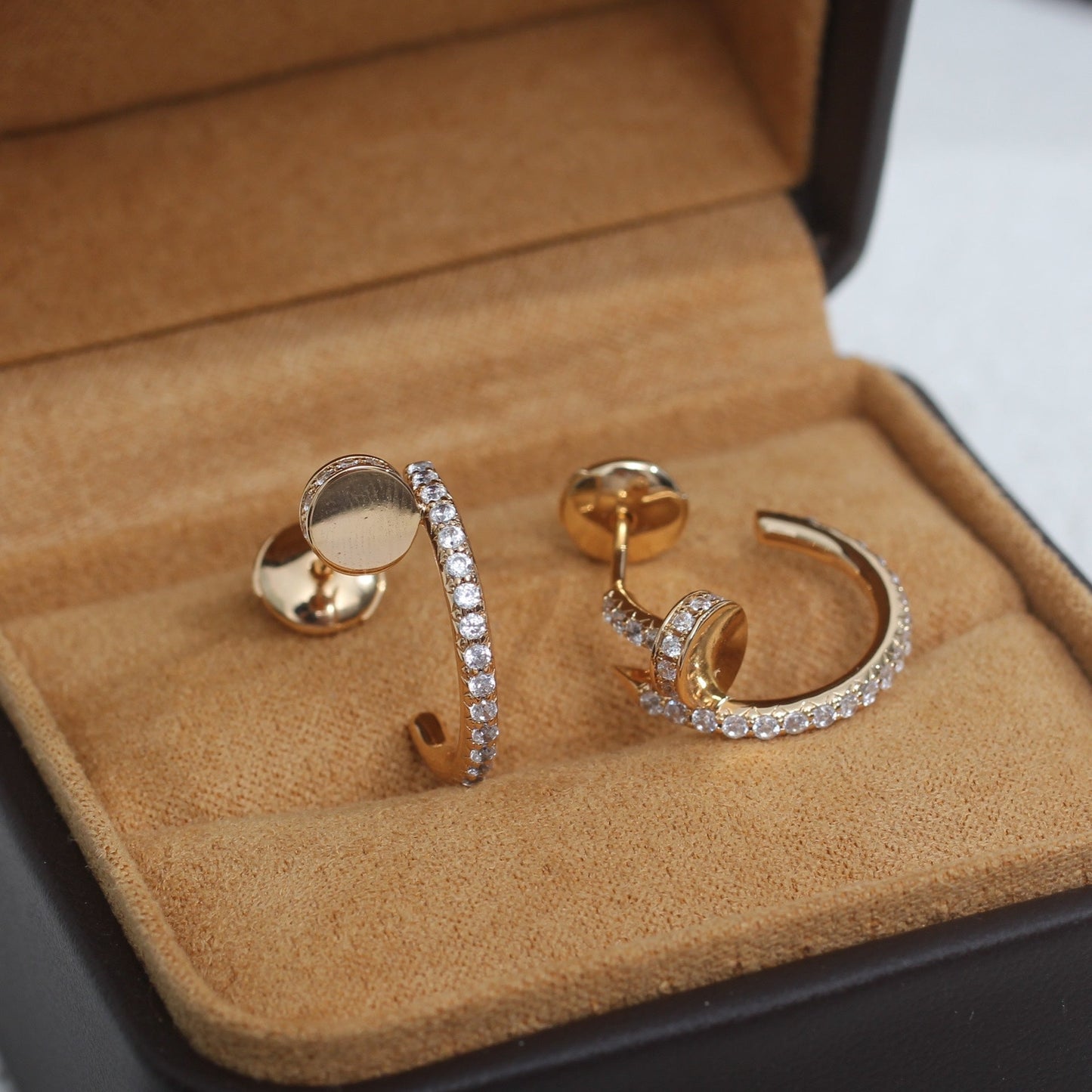 [Love Lucky]JUSTE EARRINGS 12.75MM PINK GOLD DIAMOND