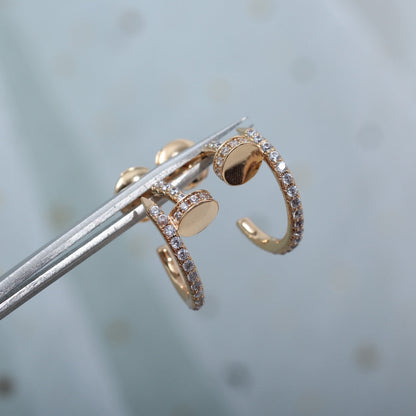 [Love Lucky]JUSTE EARRINGS 12.75MM PINK GOLD DIAMOND