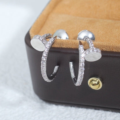 [Love Lucky]JUSTE EARRINGS 12.75MM SILVER DIAMOND