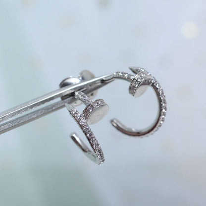 [Love Lucky]JUSTE EARRINGS 12.75MM SILVER DIAMOND