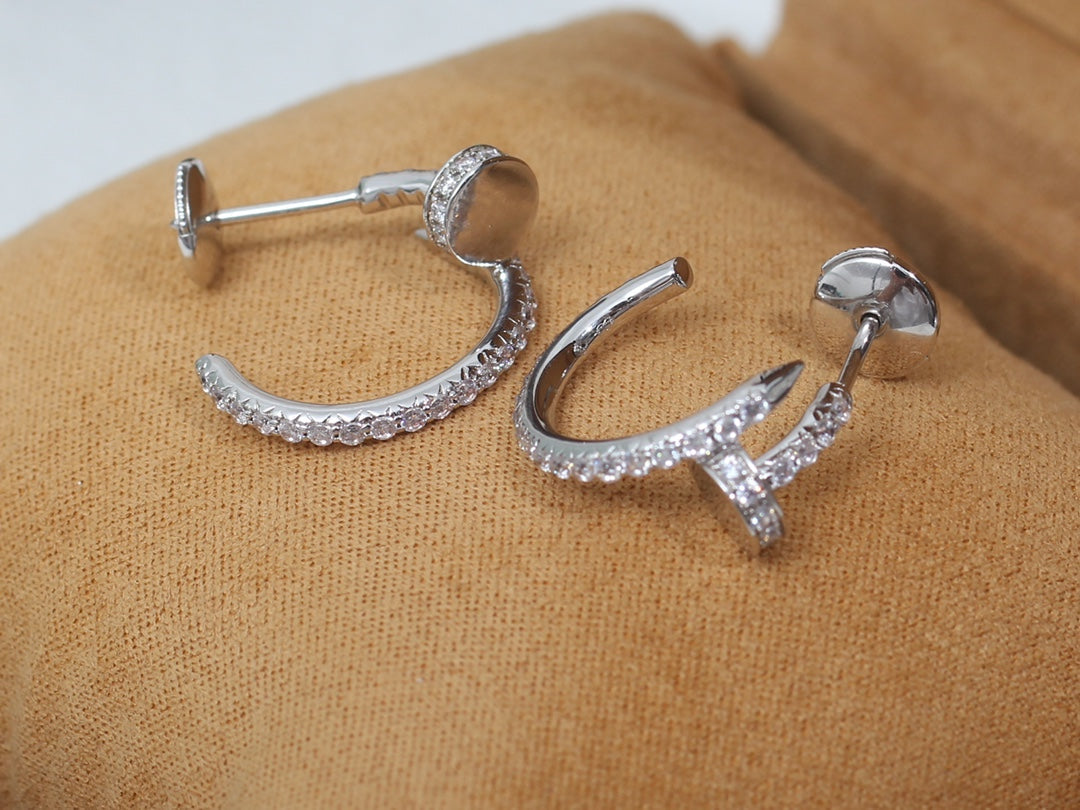 [Love Lucky]JUSTE EARRINGS 12.75MM SILVER DIAMOND