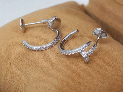 [Love Lucky]JUSTE EARRINGS 12.75MM SILVER DIAMOND