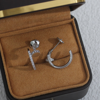 [Love Lucky]JUSTE EARRINGS 12.75MM SILVER DIAMOND