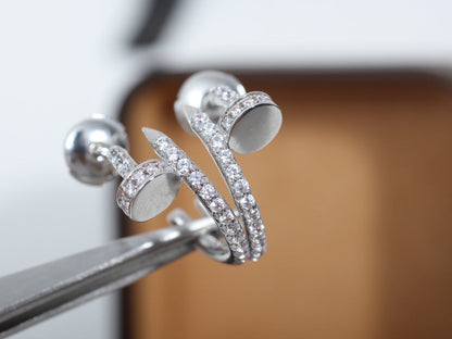 [Love Lucky]JUSTE EARRINGS 12.75MM SILVER DIAMOND