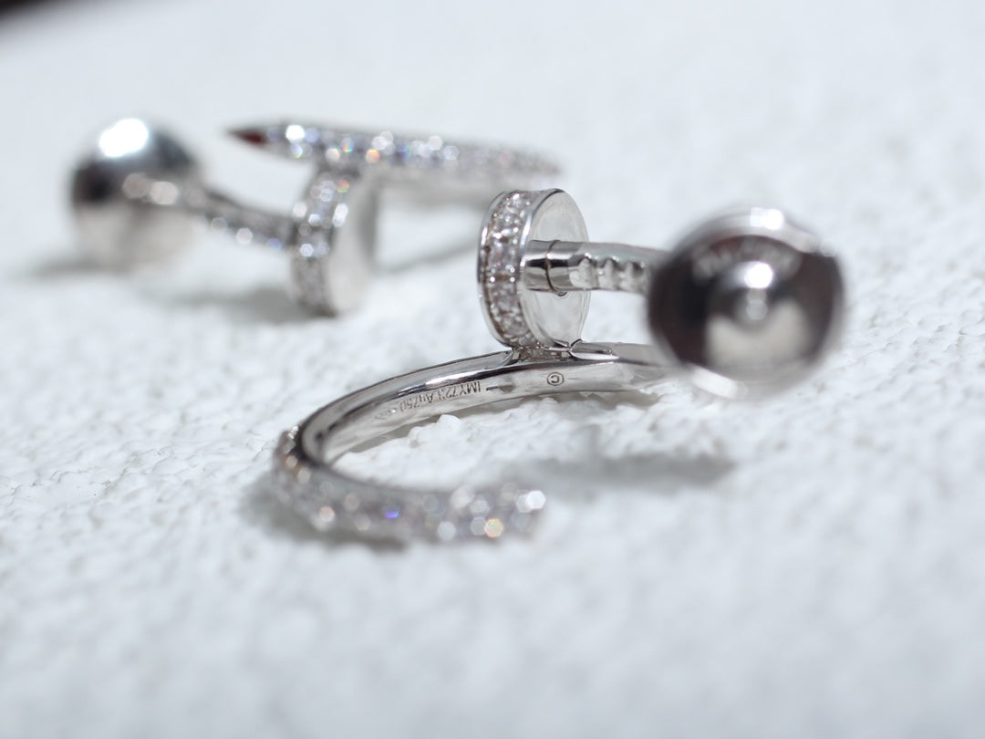 [Love Lucky]JUSTE EARRINGS 12.75MM SILVER DIAMOND