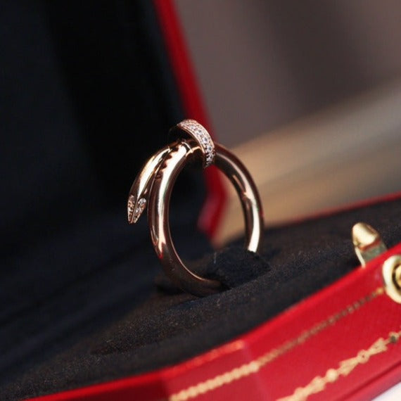 [Love Lucky]JUSTE RING 2.65MM PINK GOLD DIAMOND
