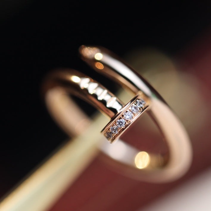 [Love Lucky]JUSTE RING 2.65MM PINK GOLD DIAMOND