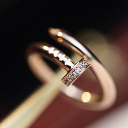 [Love Lucky]JUSTE RING 2.65MM PINK GOLD DIAMOND