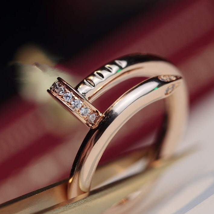 [Love Lucky]JUSTE RING 2.65MM PINK GOLD DIAMOND