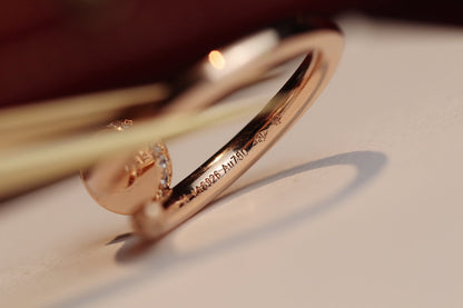 [Love Lucky]JUSTE RING 2.65MM PINK GOLD DIAMOND