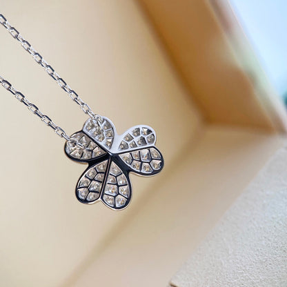 [Love Lucky]CLOVER DIAMOND NECKLACE SILVER