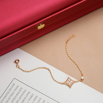 [Love Lucky]STAR 1 DIAMOND PINK GOLD BRACELET