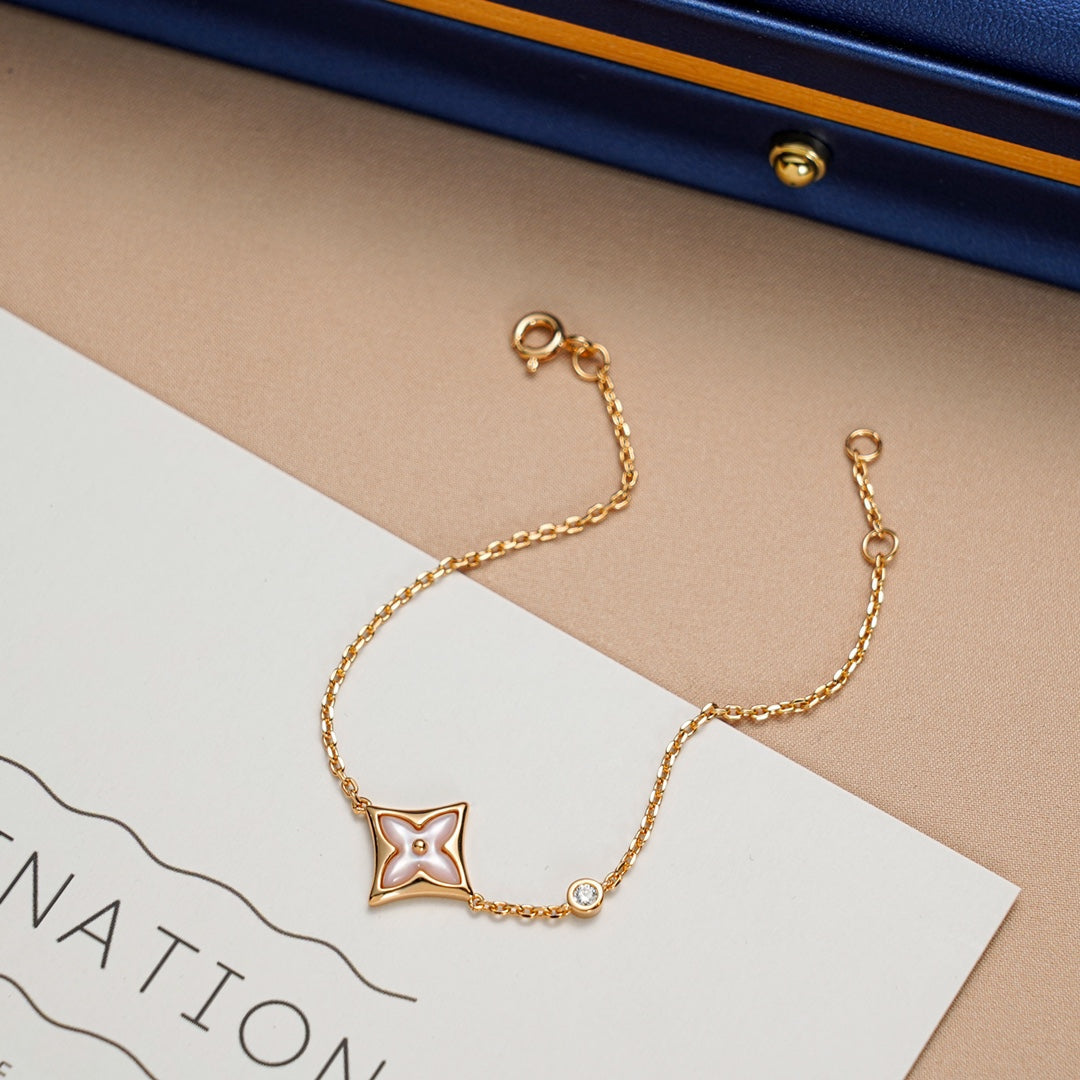 [Love Lucky]STAR 1 DIAMOND PINK GOLD BRACELET