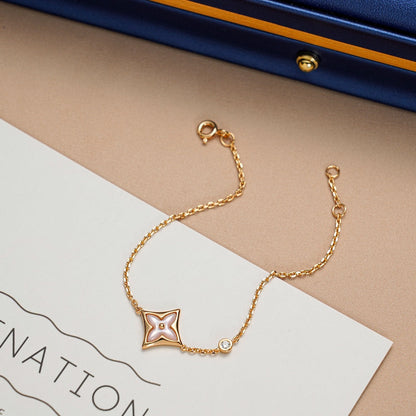 [Love Lucky]STAR 1 DIAMOND PINK GOLD BRACELET