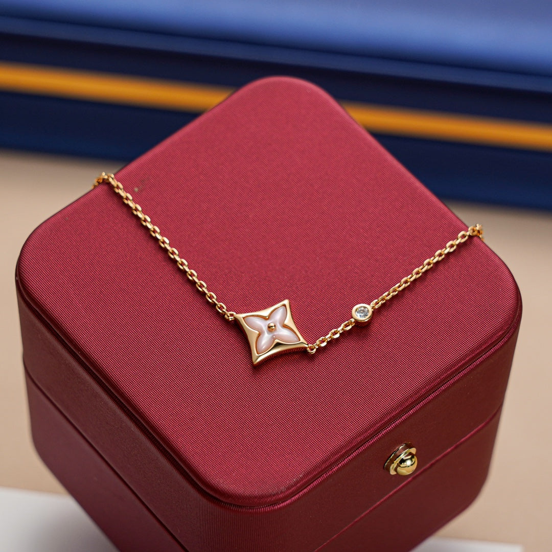[Love Lucky]STAR 1 DIAMOND PINK GOLD BRACELET