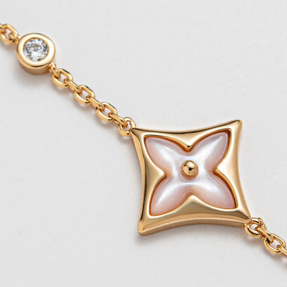 [Love Lucky]STAR 1 DIAMOND PINK GOLD BRACELET