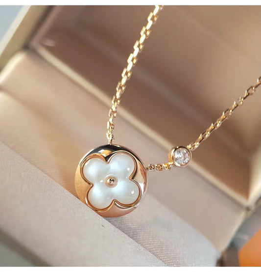 [Love Lucky]SUN MOP GOLD 1 DIAMOND NECKLACE