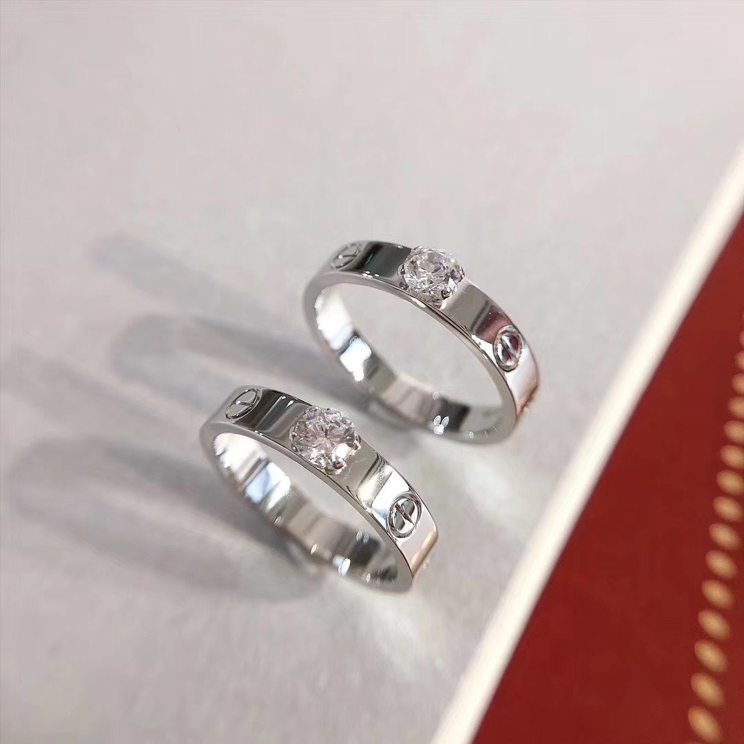[Love Lucky]LOVE RING 3.6MM 1 BIG DIAMOND