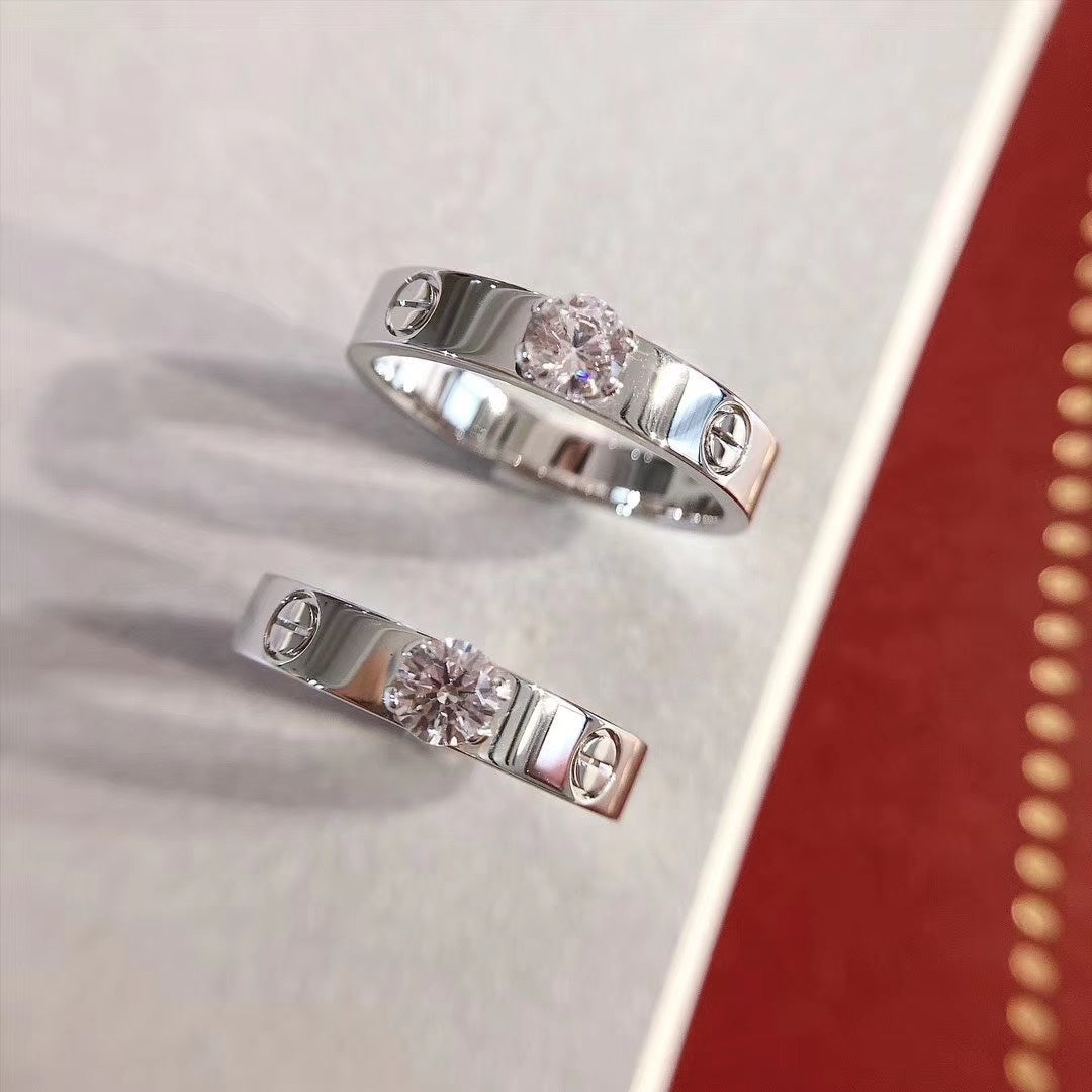 [Love Lucky]LOVE RING 3.6MM 1 BIG DIAMOND