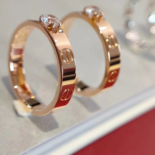 [Love Lucky]LOVE RING 3.6MM 1 BIG DIAMOND