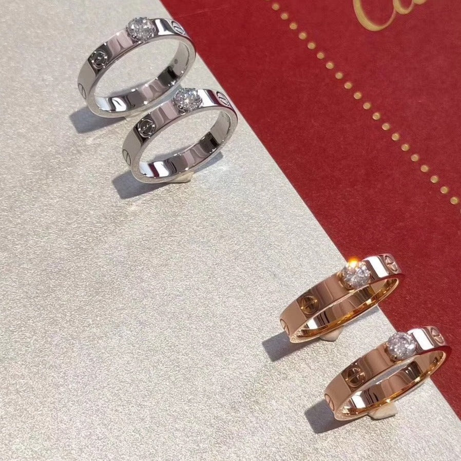 [Love Lucky]LOVE RING 3.6MM 1 BIG DIAMOND