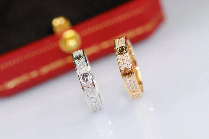 [Love Lucky]LOVE RING 3.6MM DIAMOND PAVED