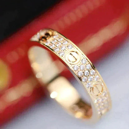 [Love Lucky]LOVE RING 3.6MM DIAMOND PAVED