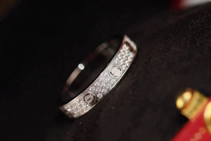 [Love Lucky]LOVE RING 3.6MM DIAMOND PAVED