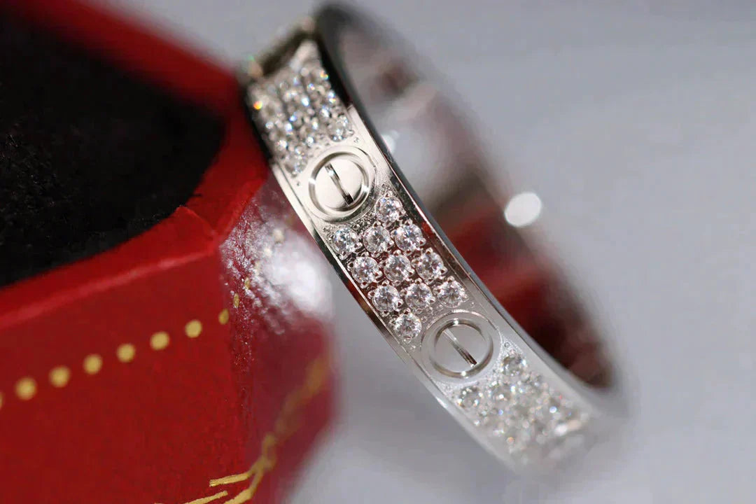 [Love Lucky]LOVE RING 3.6MM DIAMOND PAVED