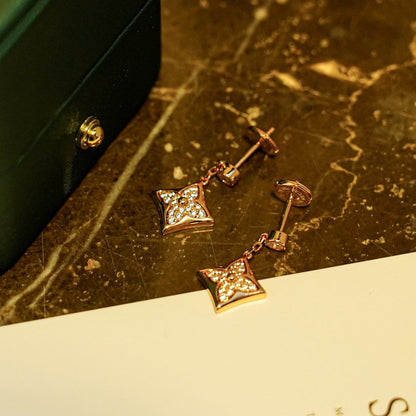 [Love Lucky]STAR DIAMONDS EARRINGS GOLD