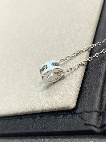 [Love Lucky]POP H LIGHT BLUE NECKLACE