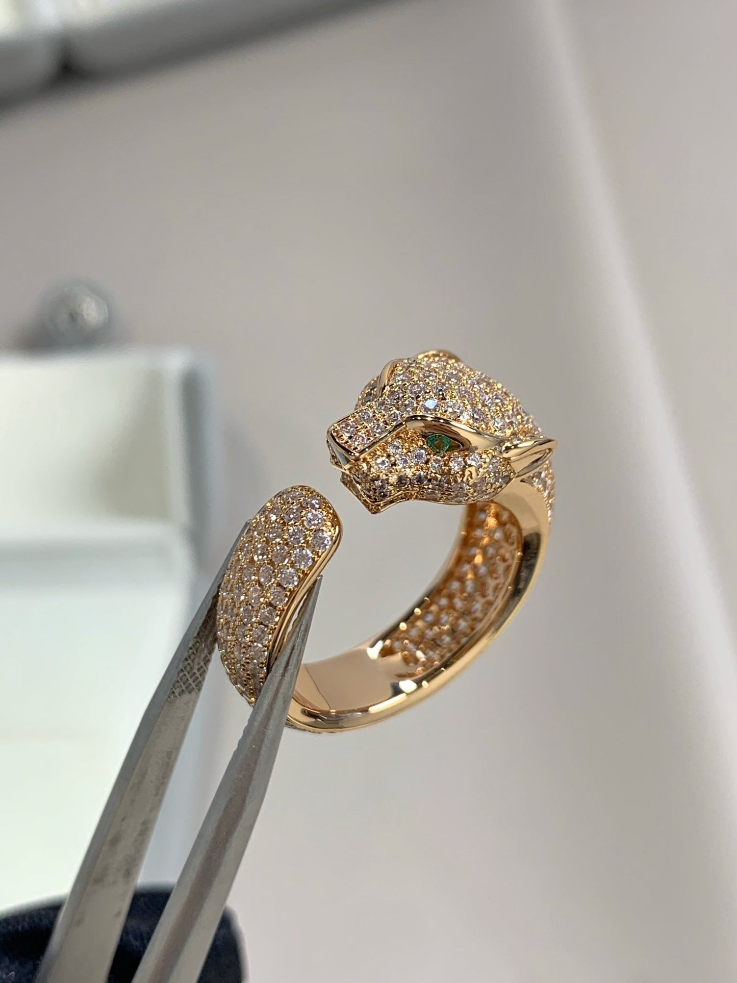 [Love Lucky]PANTHERE PINK GOLD DIAMOND RING